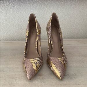 ALDO Gold and Brown Women's Pumps